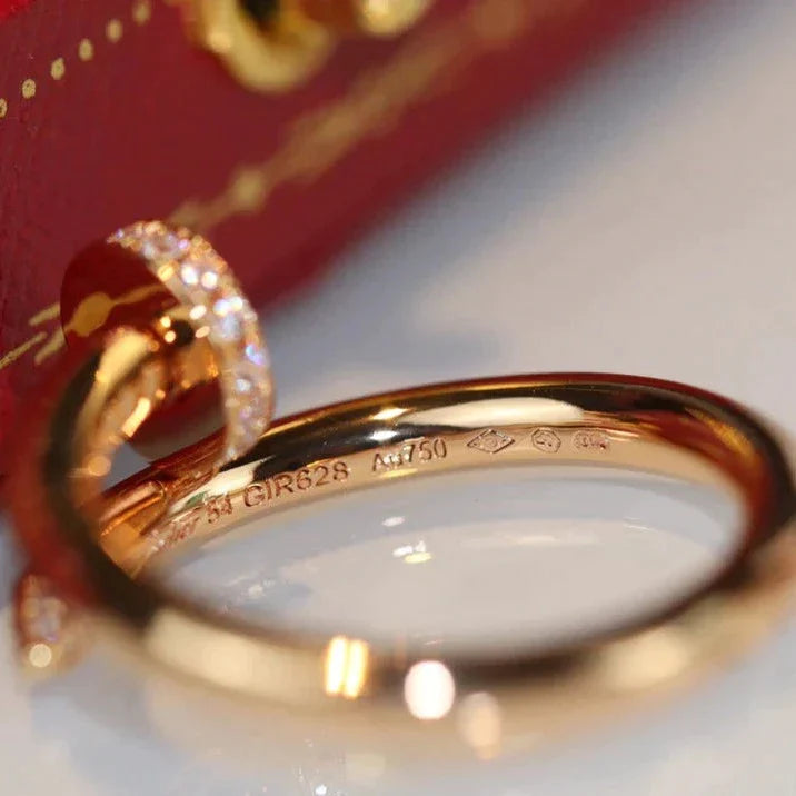 JUSTE RING 2.65MM GOLD DIAMOND, 18K Gold Plated Ring with Gift Box