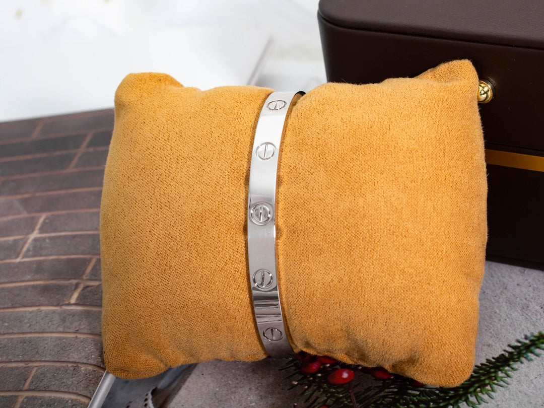 Sterling Silver Love Bracelet Open Cuff – Elegant 925 Love Bracelet Gift For Women