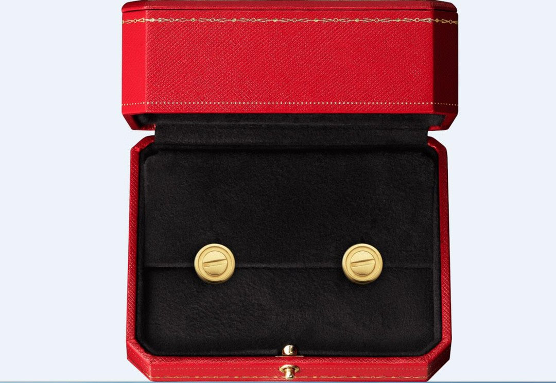 Love Earrings for Women 18k Gold-Plated, Sterling Silver Earrings With Gift Box and Accessories