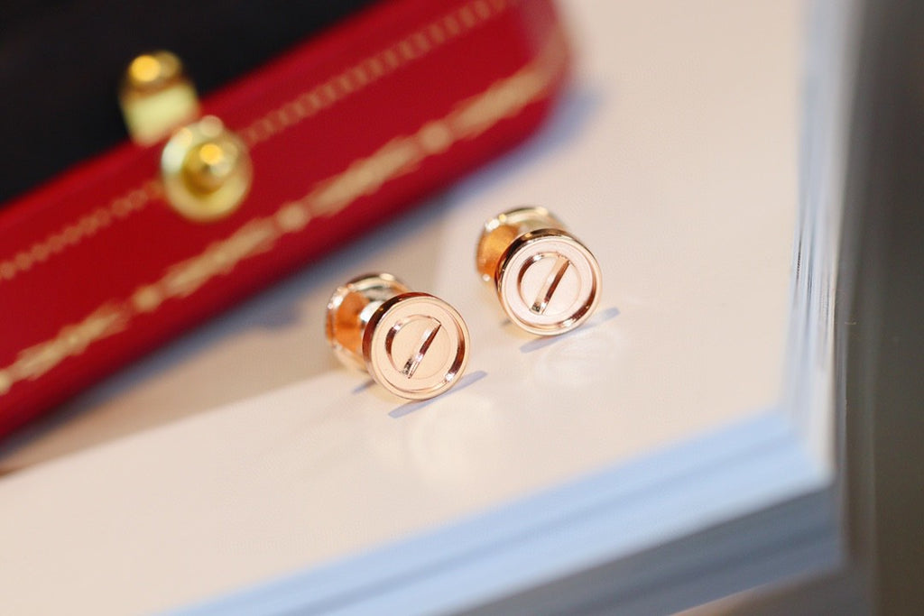 Love Earrings for Women 18k Gold-Plated, Sterling Silver Earrings With Gift Box and Accessories