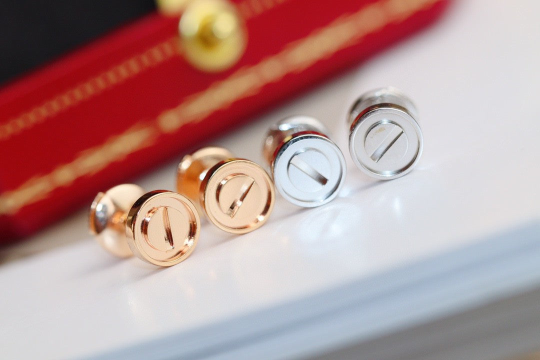 Love Earrings for Women 18k Gold-Plated, Sterling Silver Earrings With Gift Box and Accessories