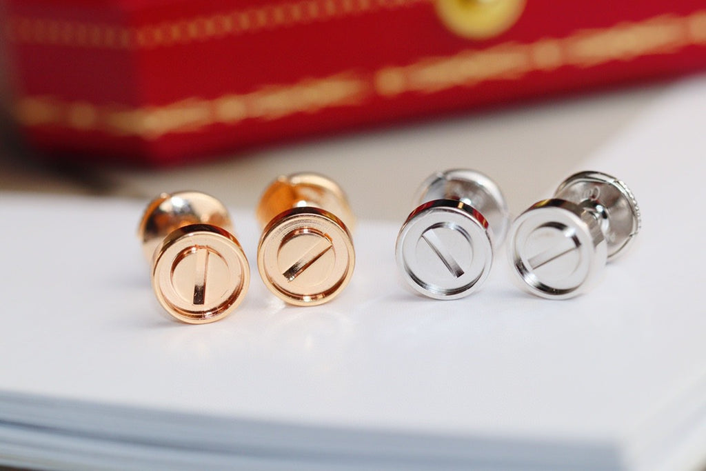 Love Earrings for Women 18k Gold-Plated, Sterling Silver Earrings With Gift Box and Accessories