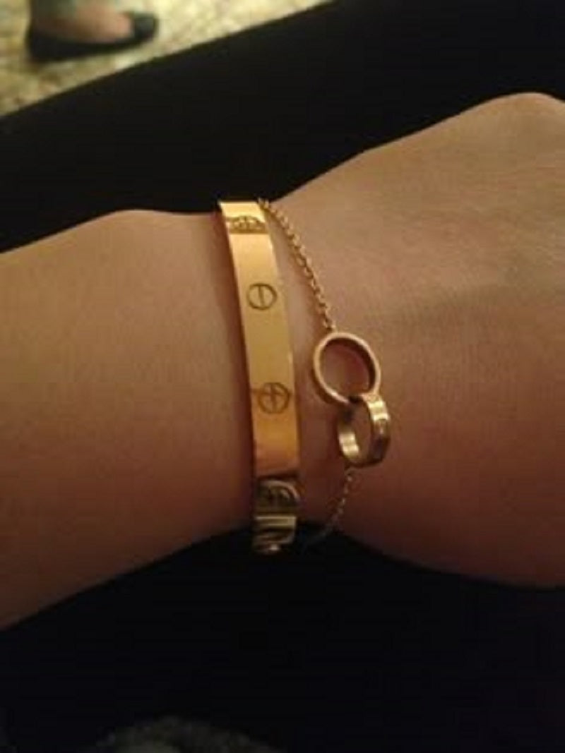 LOVE BRACELET DOUBLE RING Bracelet for Women – Elegant 925 LOVE BRACELET