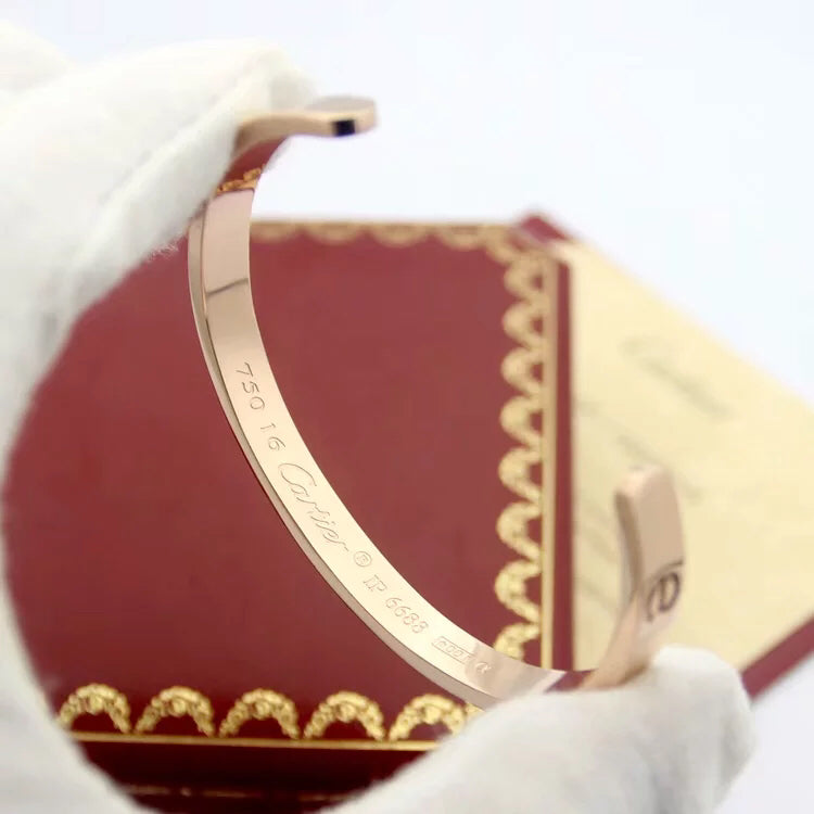 Sterling Silver Love Bracelet Open Cuff Diamonds - Elegant 925 Silver Bracelet Jewelry Gift