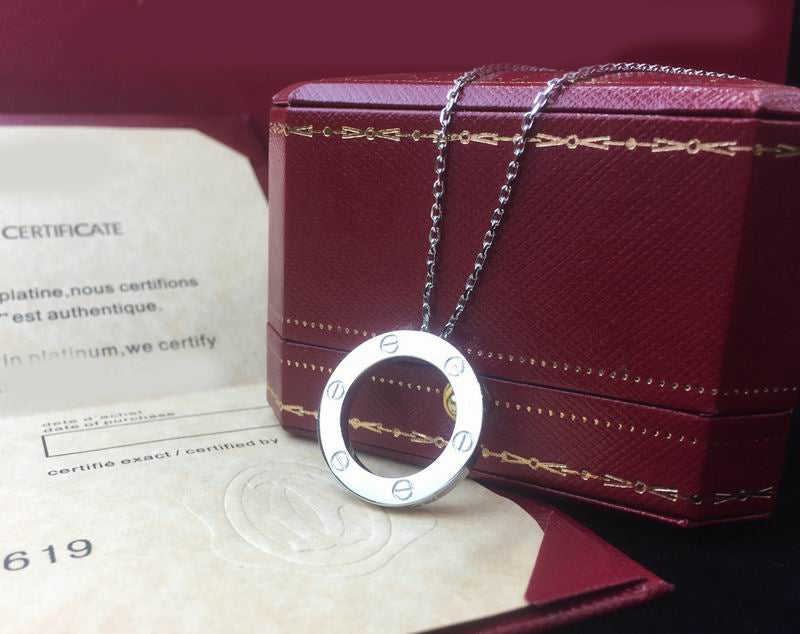 LOVE Necklace 16MM, 18K Gold Plated Pendant, Set With Original Box