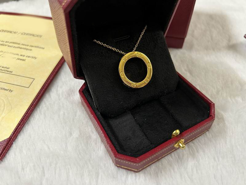 LOVE Necklace 16MM, 18K Gold Plated Pendant, Set With Original Box