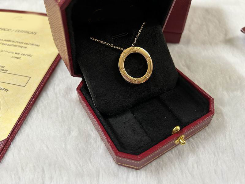 LOVE Necklace 16MM, 18K Gold Plated Pendant, Set With Original Box