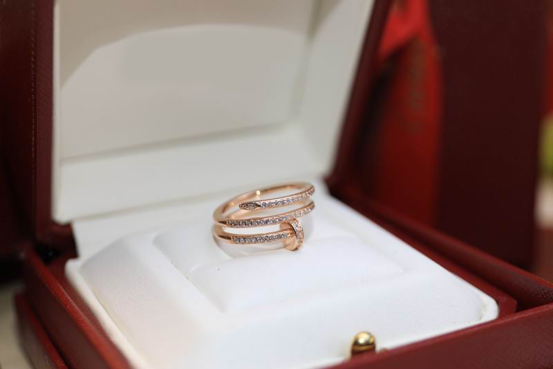 JUSTE RING 1.8MM GOLD PLATED DOUBLE ROW FULL DIAMONDS