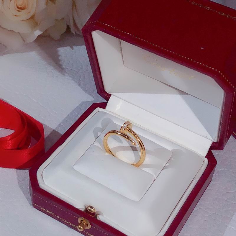 JUSTE RING 1.8 MM DIAMOND, 18K Gold Plated Ring with Gift Box