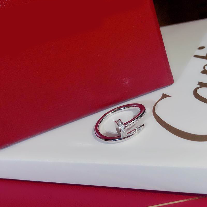 JUSTE RING 1.8 MM DIAMOND, 18K Gold Plated Ring with Gift Box