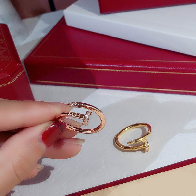 JUSTE RING 1.8 MM DIAMOND, 18K Gold Plated Ring with Gift Box