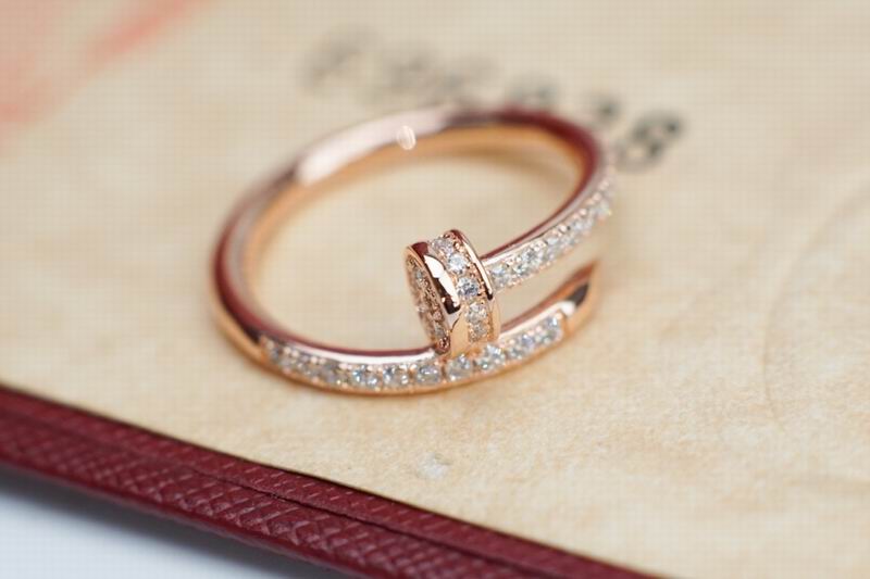 JUSTE RING 1.8 MM Full DIAMONDS, 18K Gold Plated Ring with Gift Box