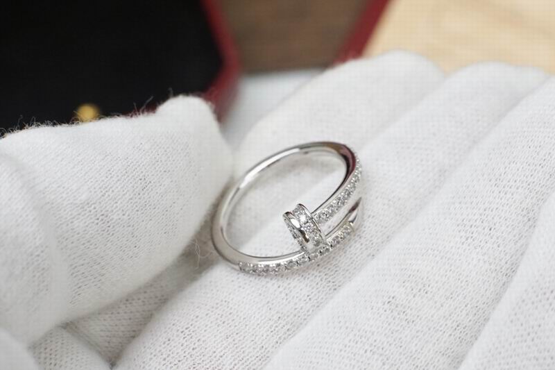 JUSTE RING 1.8 MM Full DIAMONDS, 18K Gold Plated Ring with Gift Box