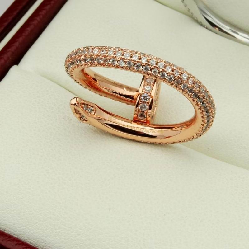 JUSTE RING 2.65MM Full Diamonds, 18K Gold Plated Ring with Gift Box