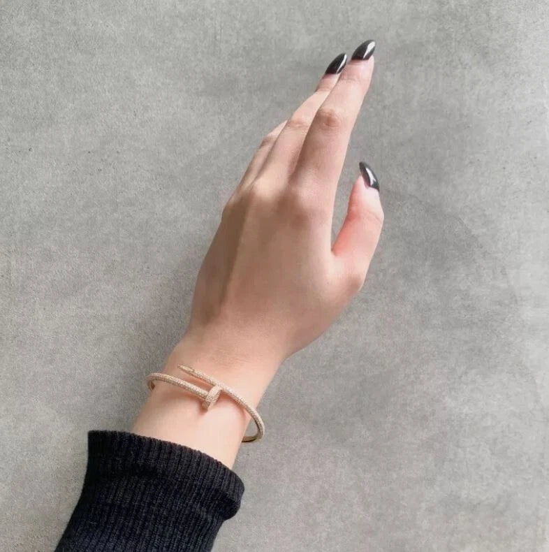 JUSTE BRACELET 3.5MM Full DIAMONDS, Sterling Silver Bracelet for Women