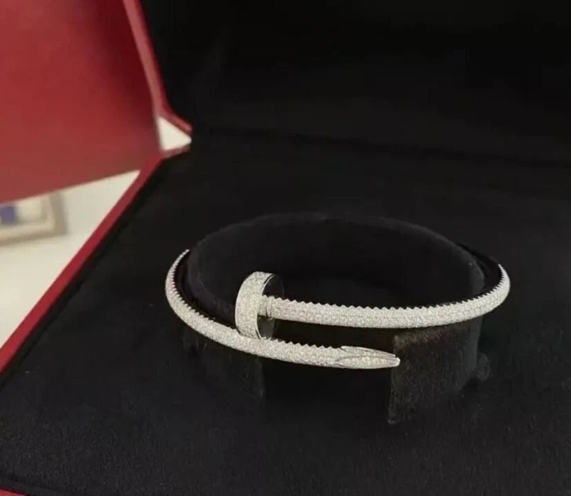 JUSTE BRACELET 3.5MM Full DIAMONDS, Sterling Silver Bracelet for Women