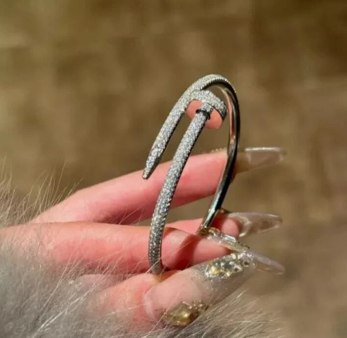 JUSTE BRACELET 3.5MM Full DIAMONDS, Sterling Silver Bracelet for Women