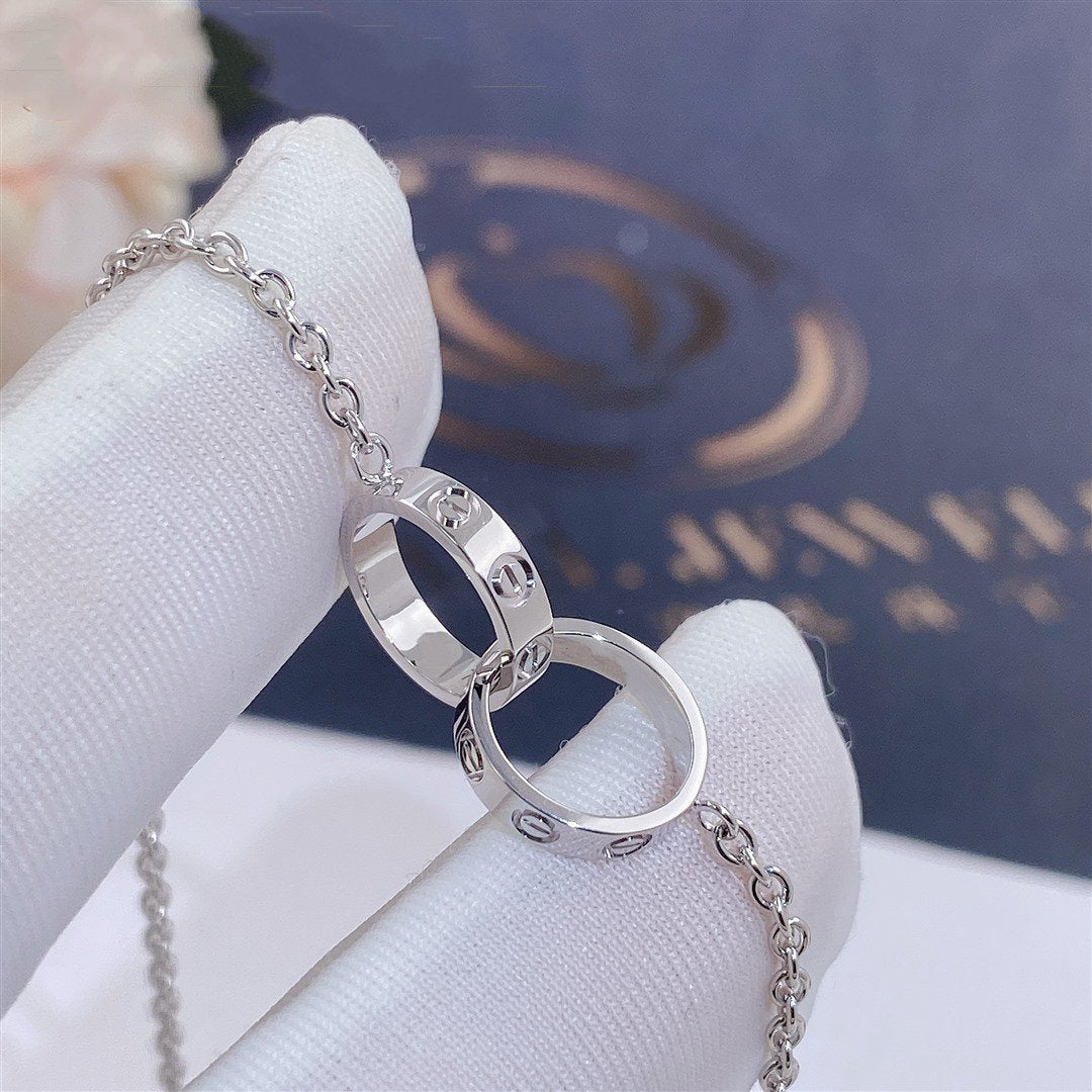 LOVE BRACELET DOUBLE RING Bracelet for Women – Elegant 925 LOVE BRACELET