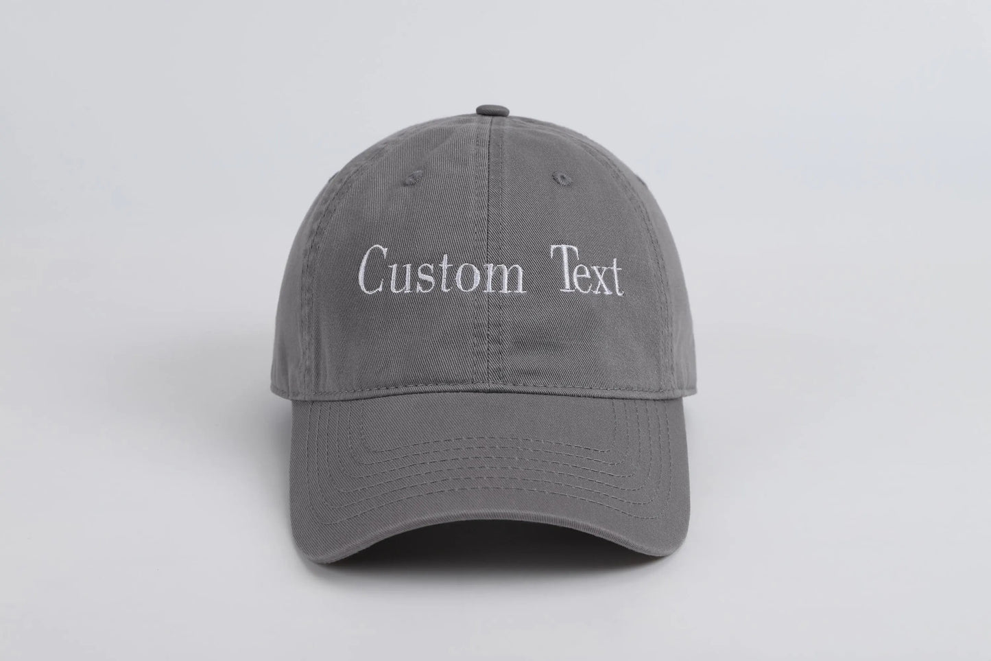 Custom Embroidered Baseball or Trucker Hat: Personalized Text, Vintage Style