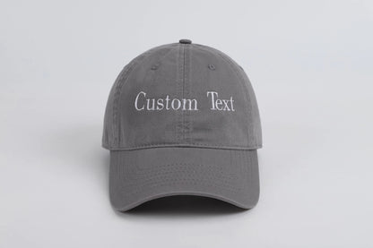 Custom Embroidered Baseball or Trucker Hat: Personalized Text, Vintage Style