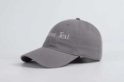 Custom Embroidered Baseball or Trucker Hat: Personalized Text, Vintage Style