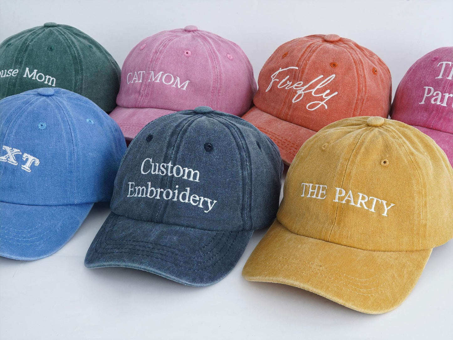 Personalized Text Hat, Custom Logo Embroidered Hat, Retro Baseball Hat, Vintage Style Trucker Hat, Fathers Day Gift, Unisex Baseball Hat.