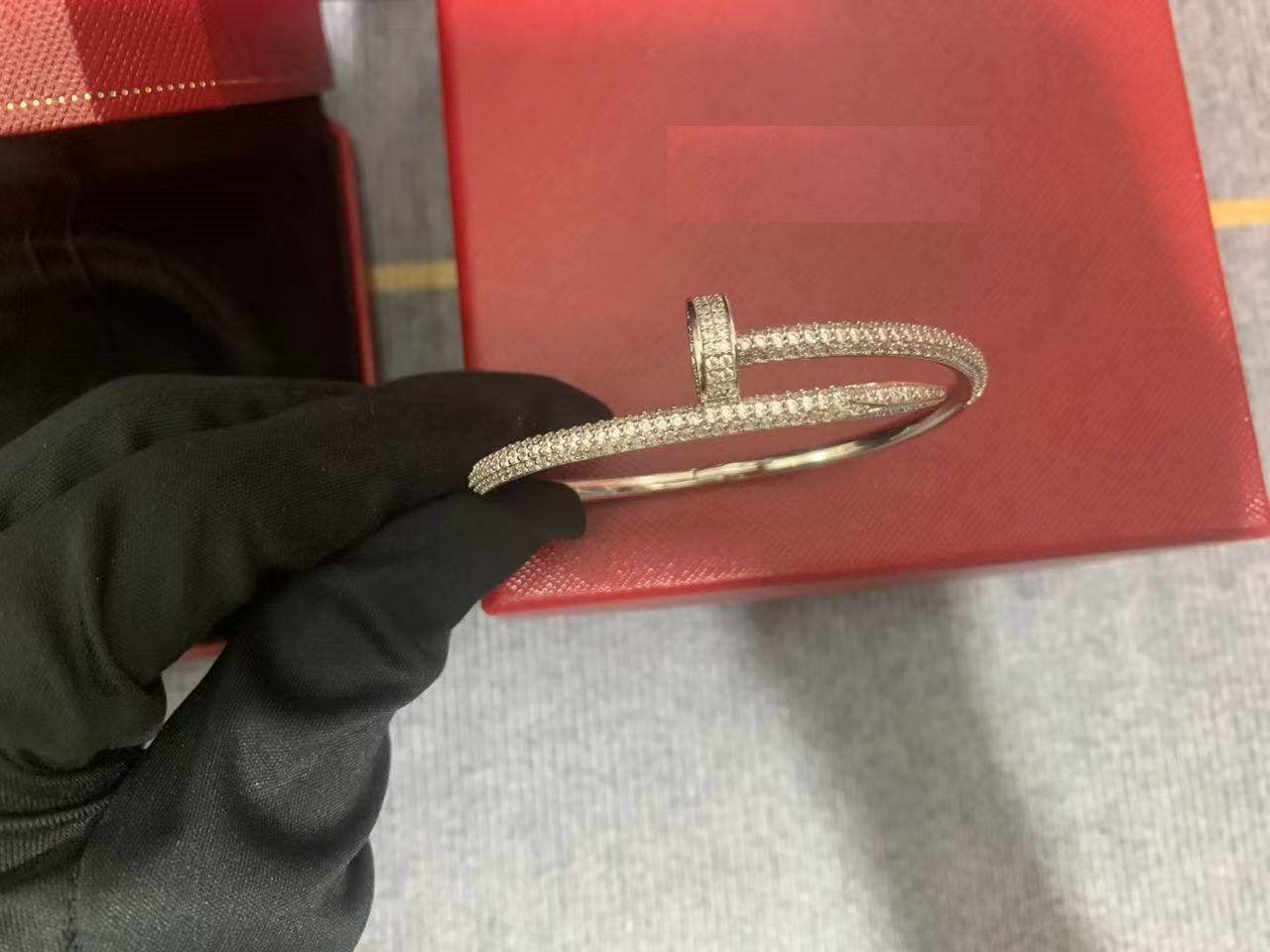 JUSTE BRACELET 3.5MM Full DIAMONDS, Sterling Silver Bracelet for Women