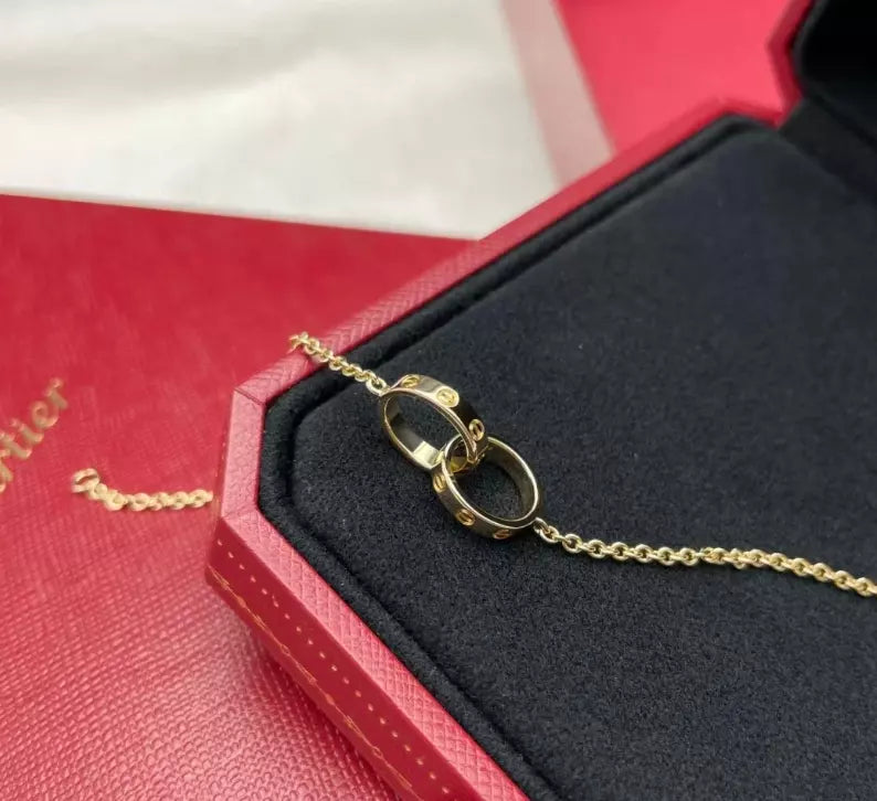 LOVE BRACELET DOUBLE RING Bracelet for Women – Elegant 925 LOVE BRACELET