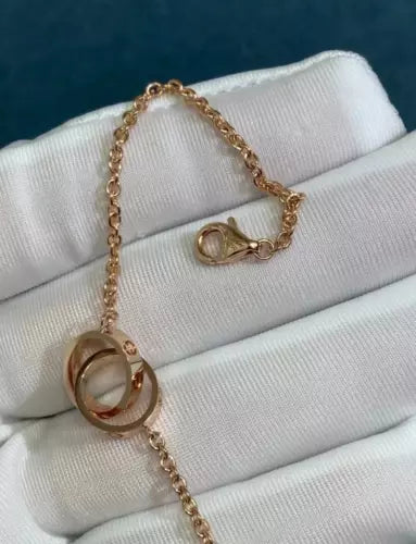 LOVE BRACELET DOUBLE RING Bracelet for Women – Elegant 925 LOVE BRACELET