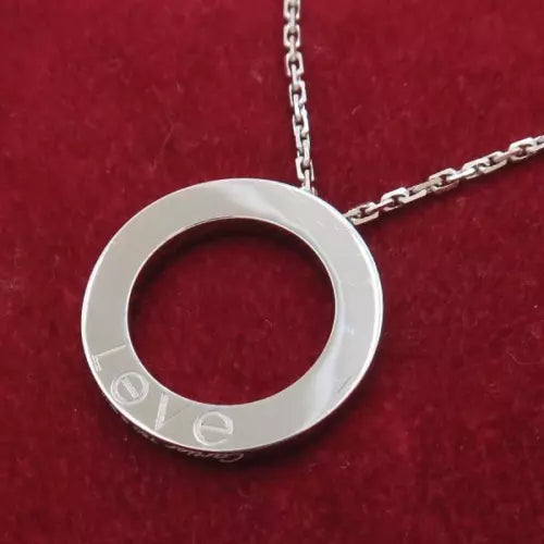 LOVE Necklace 16MM with 3 Diamonds, 18K Gold Plated Pendant, Set With Original Box