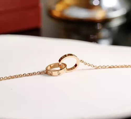 LOVE BRACELET DOUBLE RING Bracelet for Women – Elegant 925 LOVE BRACELET